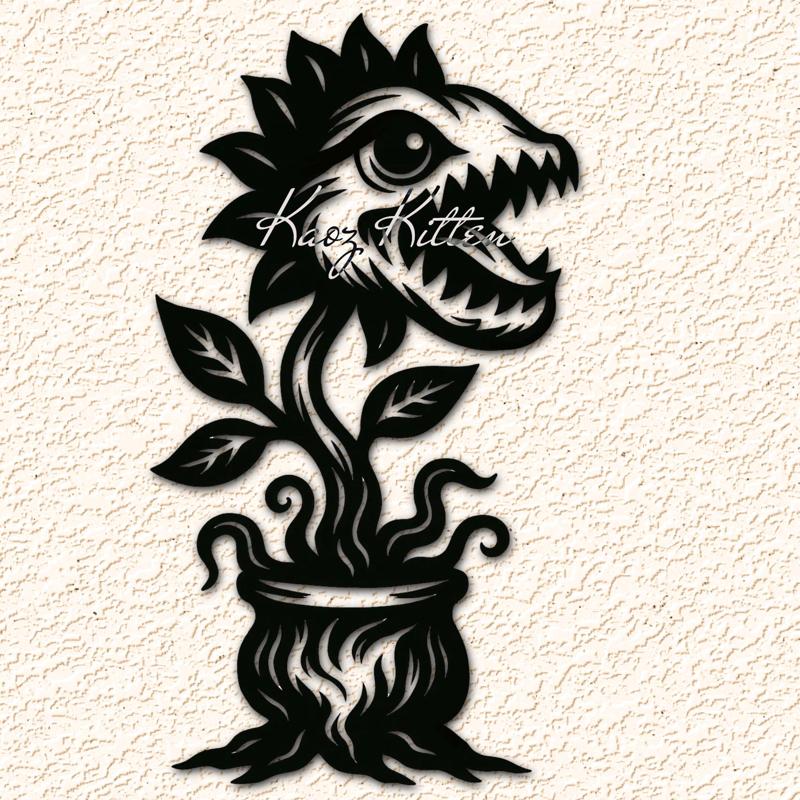 Creepy Venus Fly Trap Wall Art Home Decor