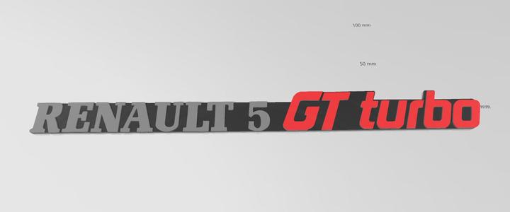 Renault 5 GT Turbo emblem