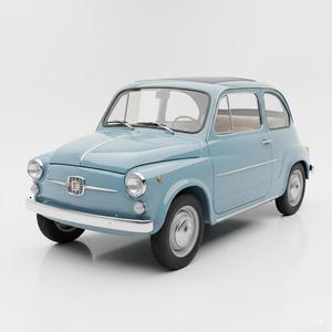 Classic 1955 Italian Microcar 3D Print Model - Detailed Vintage Automobile for Desktop Printing