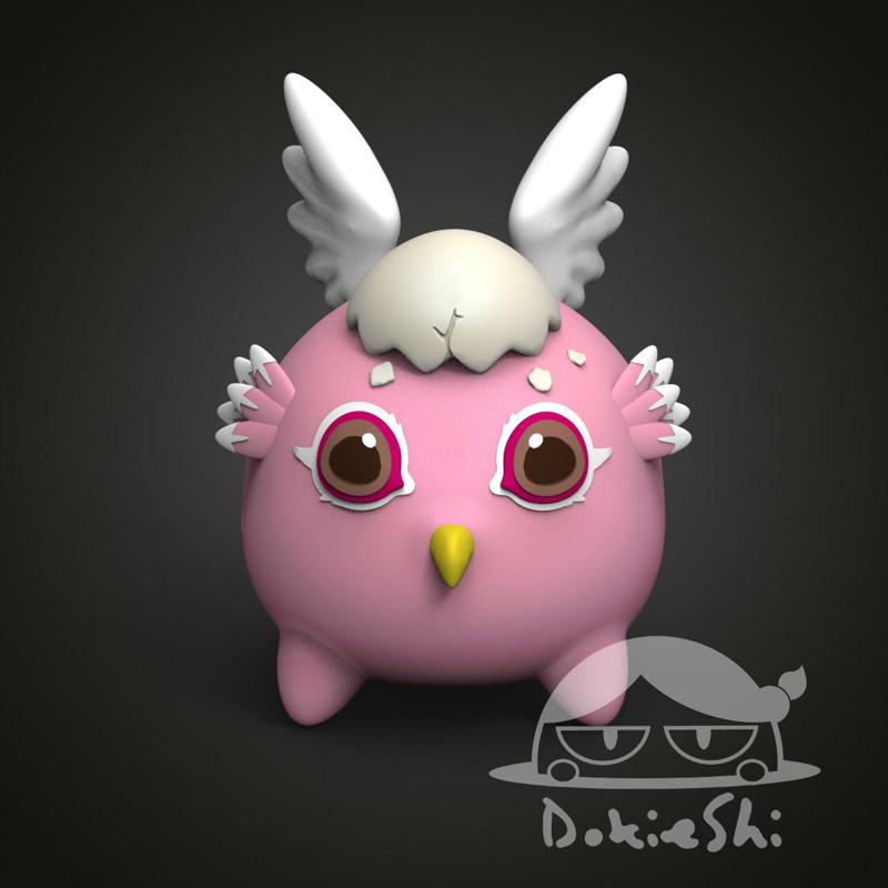 AXIE INFINITY 3D FAN ART BACKDOOR BIRD