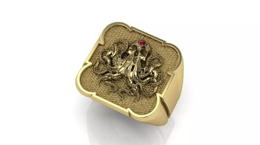 Octopus Skull Ring