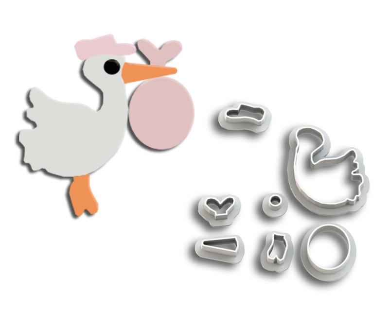SUGAR PASTE CUTTER - STORK MODEL
