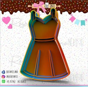 WOMEN'S DRESS cookie cutter - VESTIDO DE MUJER - WOMEN'S DRESS cookie cutter
