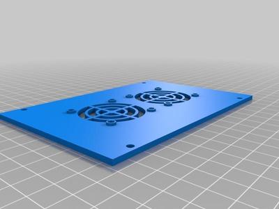 Top side with double fan for Ramps and Arduino Case of iPa64