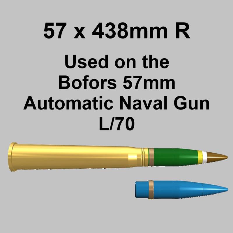 57mm Bofors Naval Gun Round