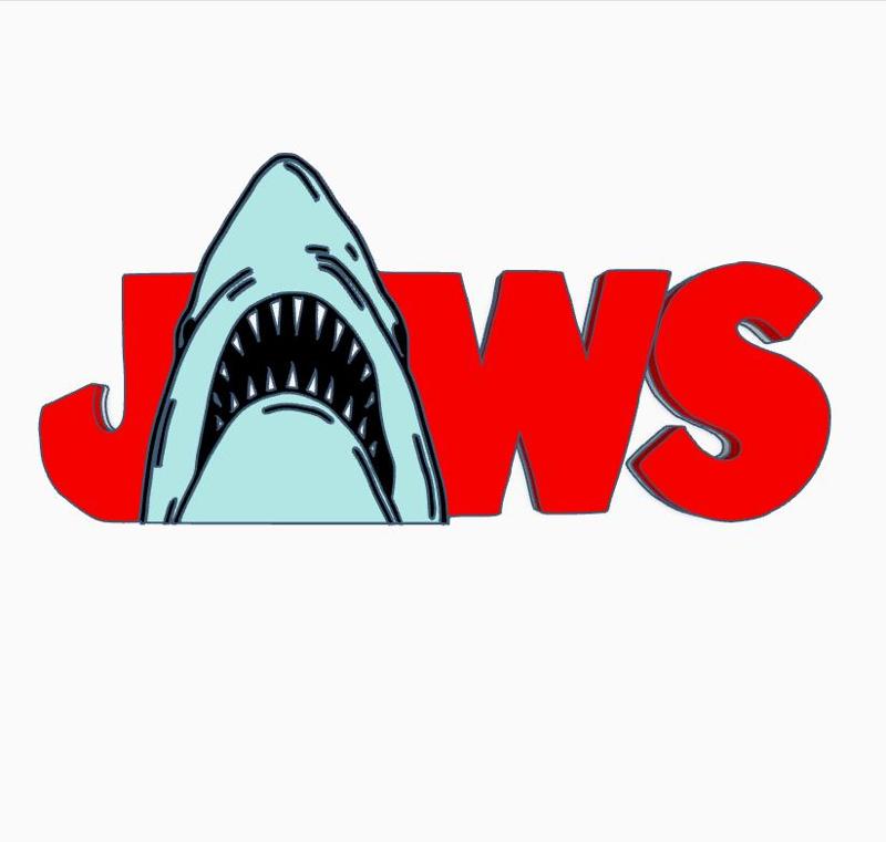 JAWS (SHARK) Logo Display by MANIACMANCAVE3D