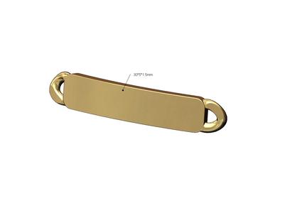 Cuban link ends bracelet plate tag 3D print model