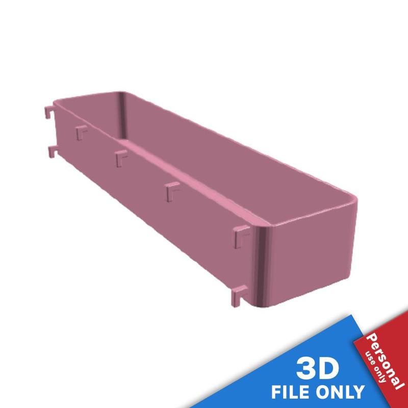 CONTAINER WITH 34X7.5X5.5CM STORAGE SPACE FOR IKEA SKADIS