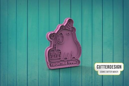 Cappy Birthday Cookie Cutter M2