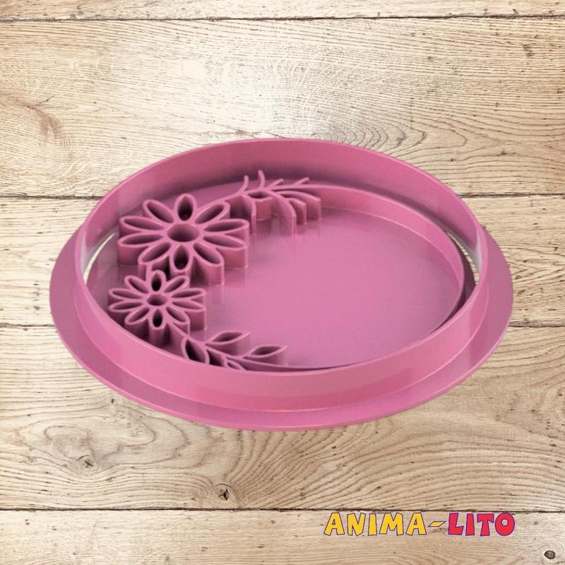CIRCULAR FRAME DAISIES COOKIE CUTTER