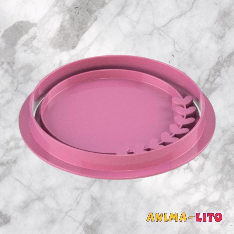 CIRCULAR FRAME HEARTS COOKIE CUTTER