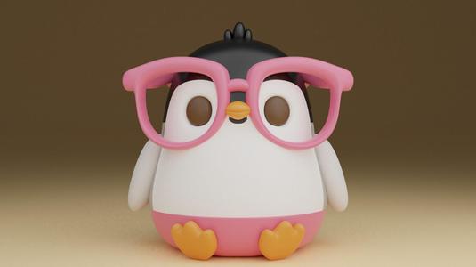 Summer penguin figure