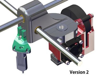 Ultimaker Style Carriage / E3D V6 /BL-Touch / Radial Blower for 8 mm schafts