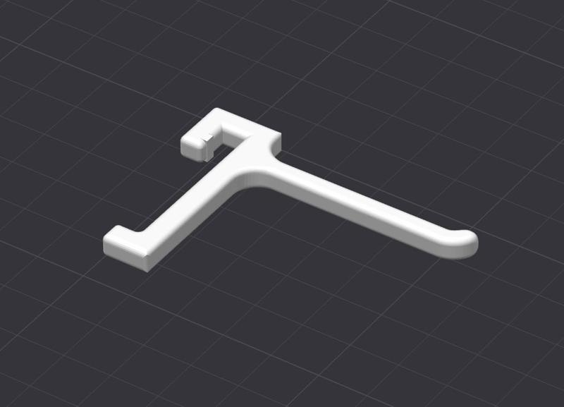 Thin tool hook - compatible with IKEA SKÅDIS panel (Ø 4-6 mm)