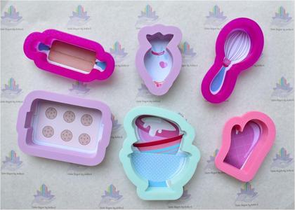 set 6 mini cookie cutter pastry cutter kitchen