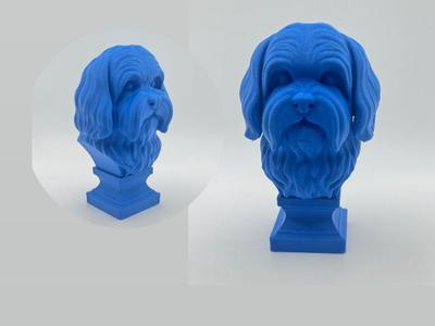 Maltese Dog Bust & Stand 