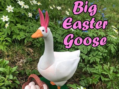 Big Easter Goose with paintable eggs