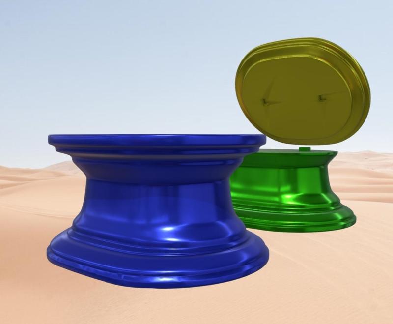 Oval pedestal base 2 versions