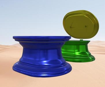 Oval pedestal base 2 versions