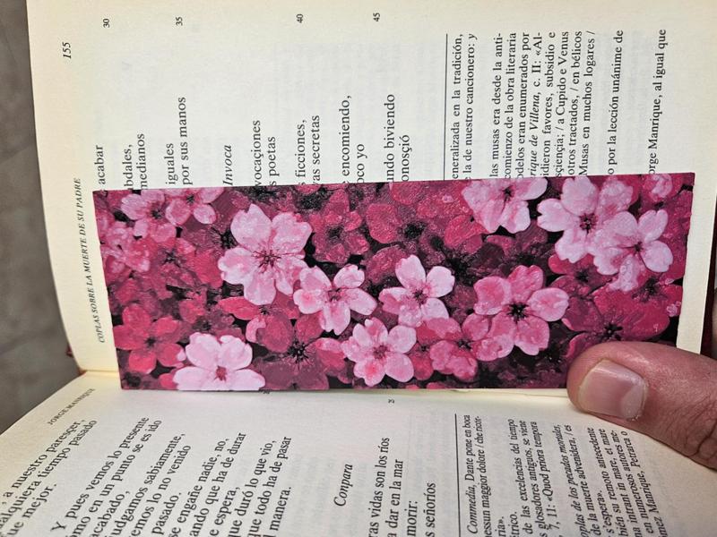 Cherry blossom hueforge bookmark