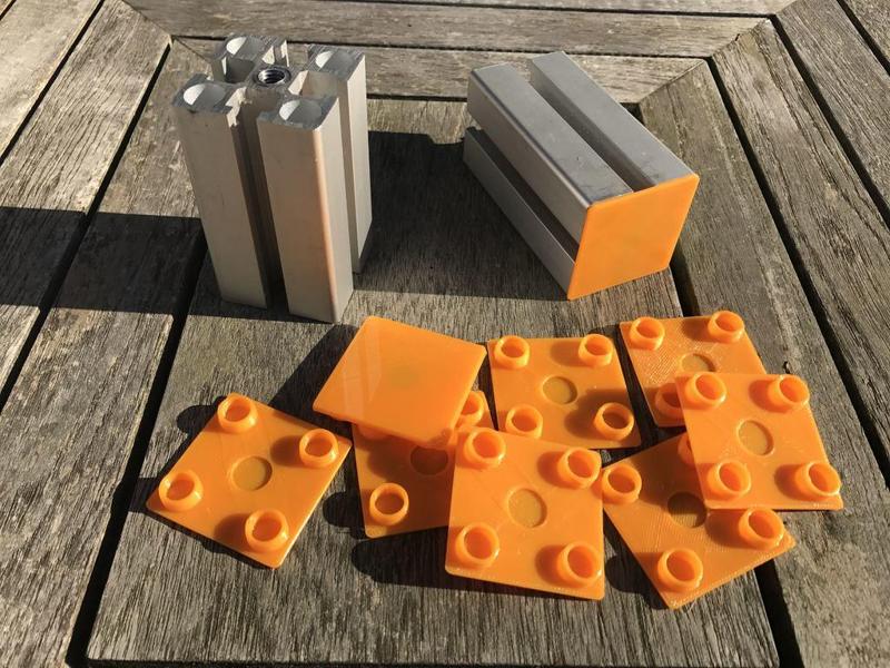 Profile cover or end cap for 45x45 profiles