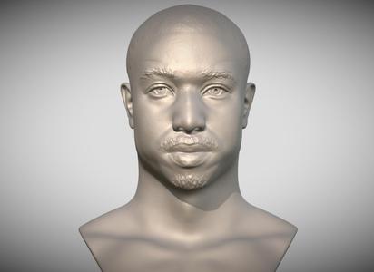 Michael B Jordan bust for 3D printing