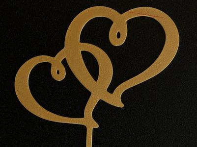Cake topper "Hearths"