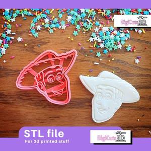 Woody cookie cutter STL for 3D printer - Toy Story theme