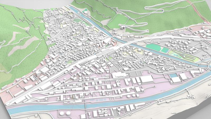 Cityscape Visp Switzerland