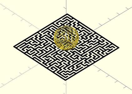 Stereographic projection maze - prototype
