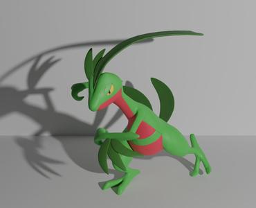 Grovyle pokemon 3D print model