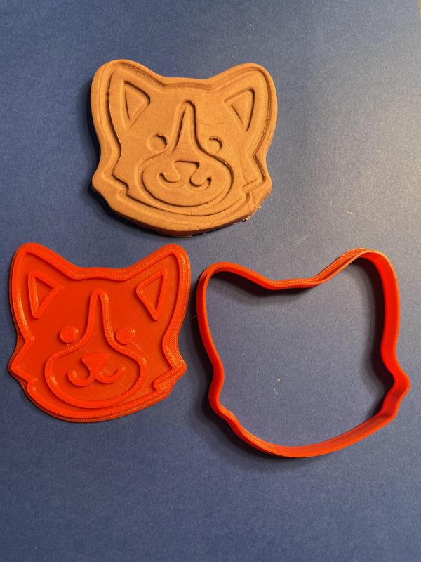 Corgi face cookie cutter