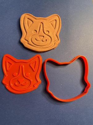 Corgi face cookie cutter
