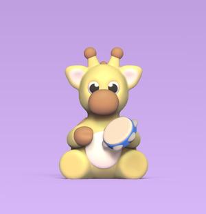 Giraffe Playing tambourine