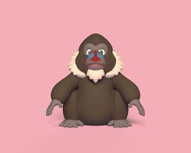 Cute Mandrill