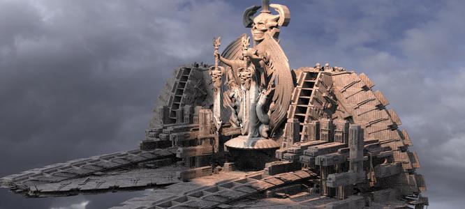 Ancient Maze Ship City Kit bash 4