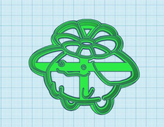 Pokemon: Skiploom Cookie Cutter