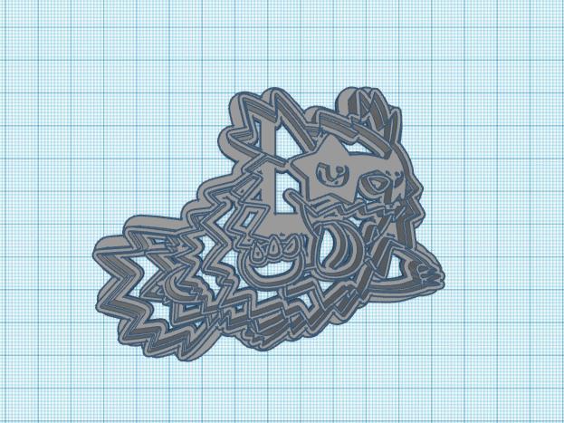 Pokemon: Galarian Zigzagoon Cookie Cutter