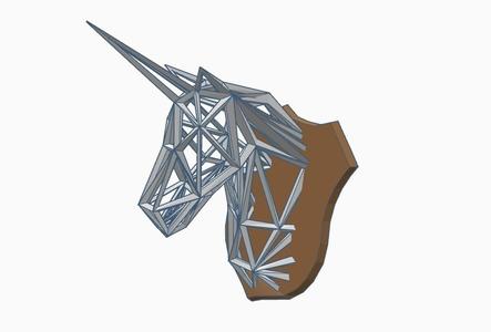 Wireframe Unicorn Trophy