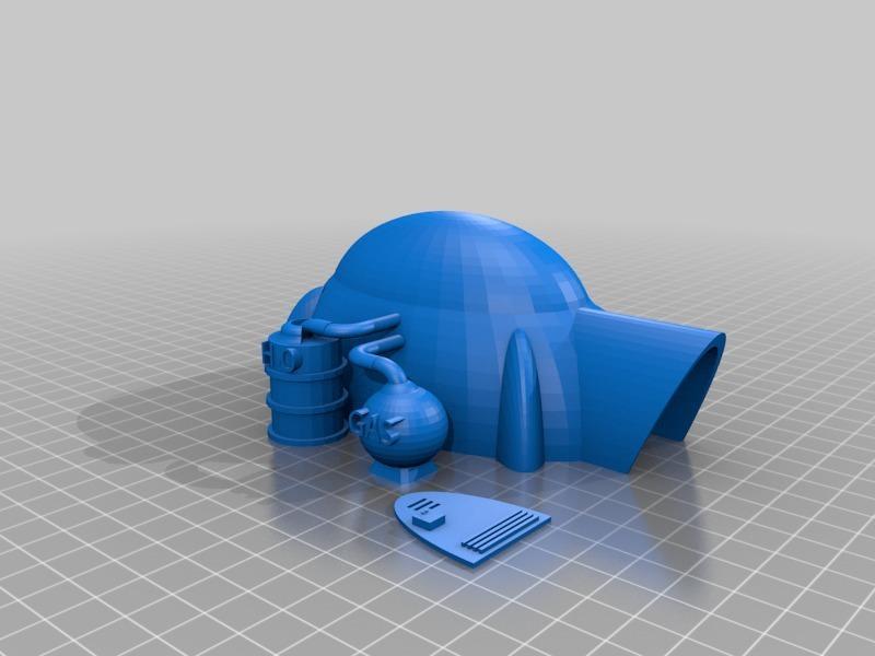 Desert Igloo window and Tank