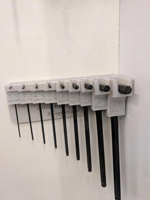 Allen key holder + magnetic wall mount
