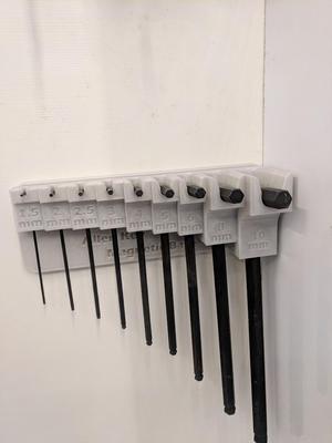 Allen key holder + magnetic wall mount
