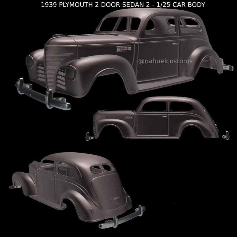 1939 PLYMOUTH 2 DOOR SEDAN 2 - 1/25 CAR BODY