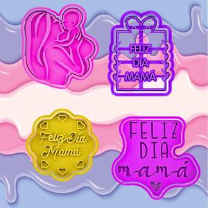 COOKIE CUTTER happy mother's day set of 4