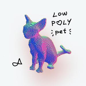 The sphynx cat LOW POLY edition