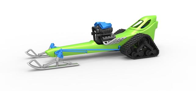 Diecast Front engine old school snow dragster Version 2 Scale 1:25