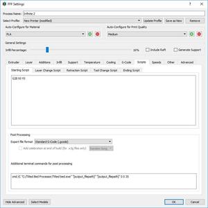 Simplify3D Tilted Conveyor FDM Printer Post Processor