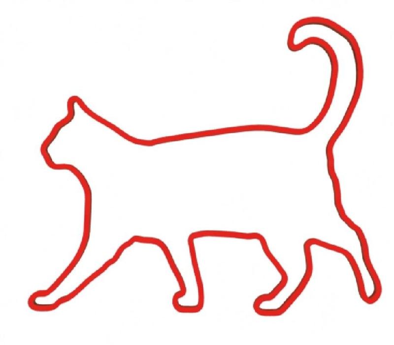 Simple cat shaped cookie cutter