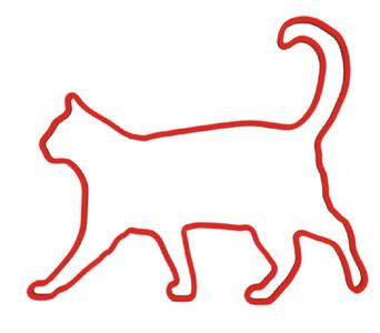 Simple cat shaped cookie cutter
