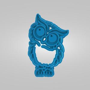 Curious Great Horned Owl Imprint Cookie Cutter